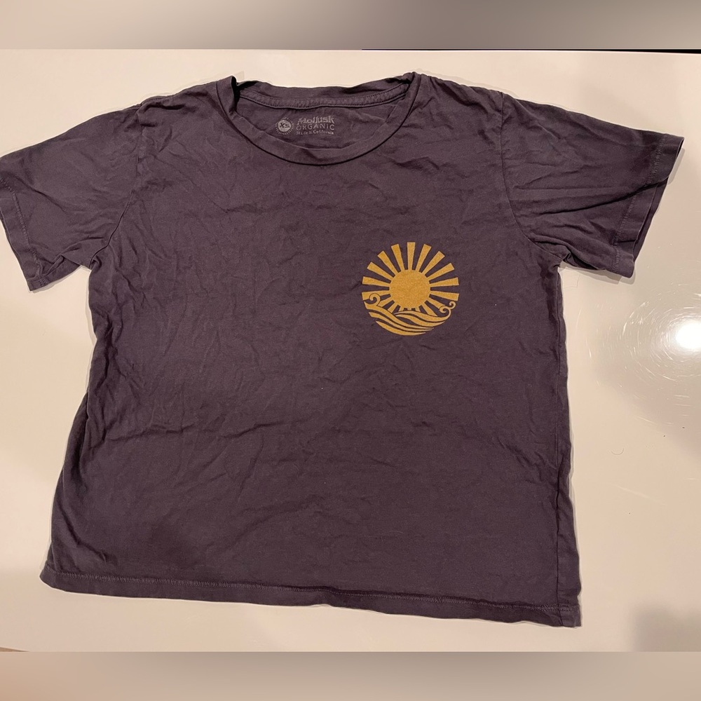 Organic Cotton Graphic T-Shirt - Grey and Gold